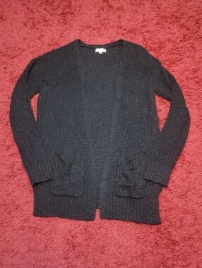 ***NEVER WORN***All Black So Womens Buttonless Cardigan Size XS